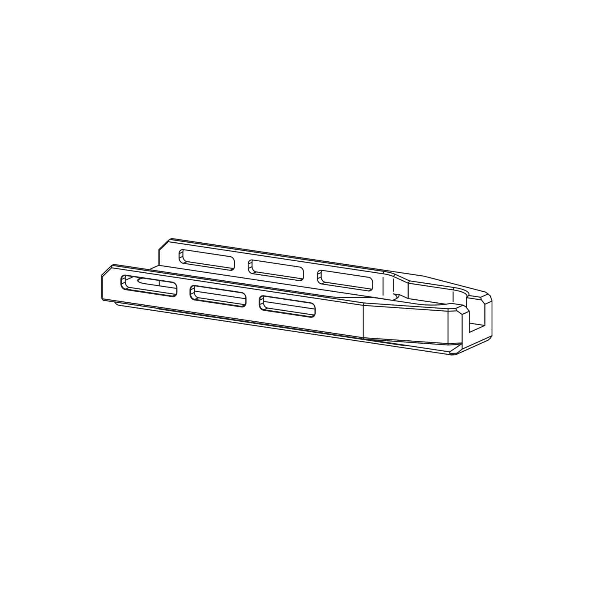 Arca Rail with M-Lok Slots - Small (200mm) - For Krait Lite Standard